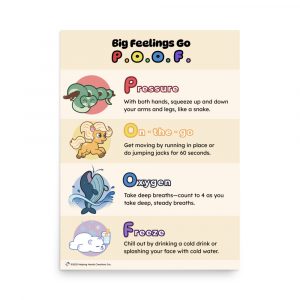 POOF Big Feelings Poster 18x24 mockup
