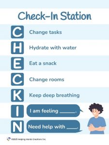 Check-In Station Poster (Low Sensory Version)