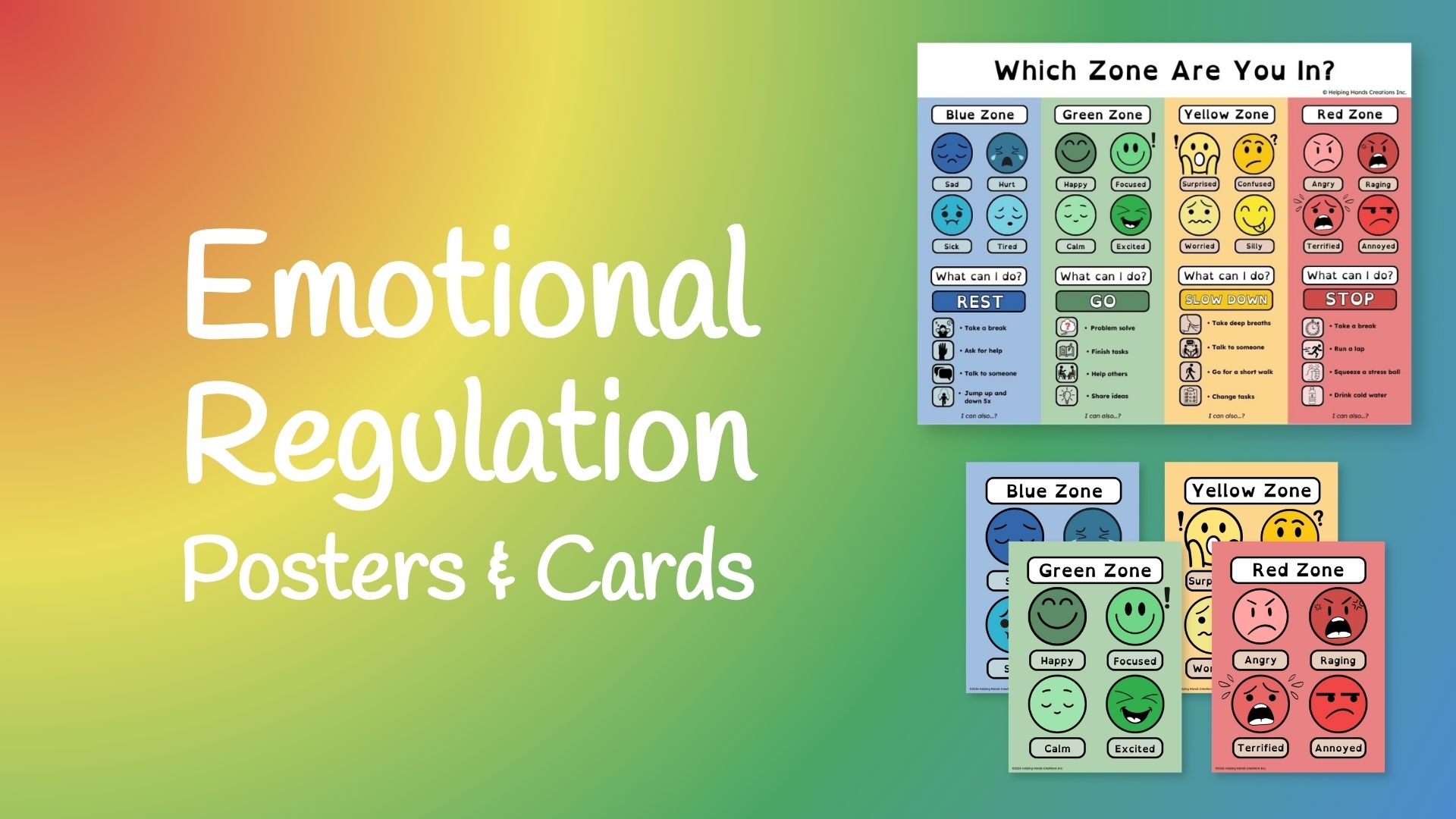 Cover image of Emotional Regulation Posters and Cards all